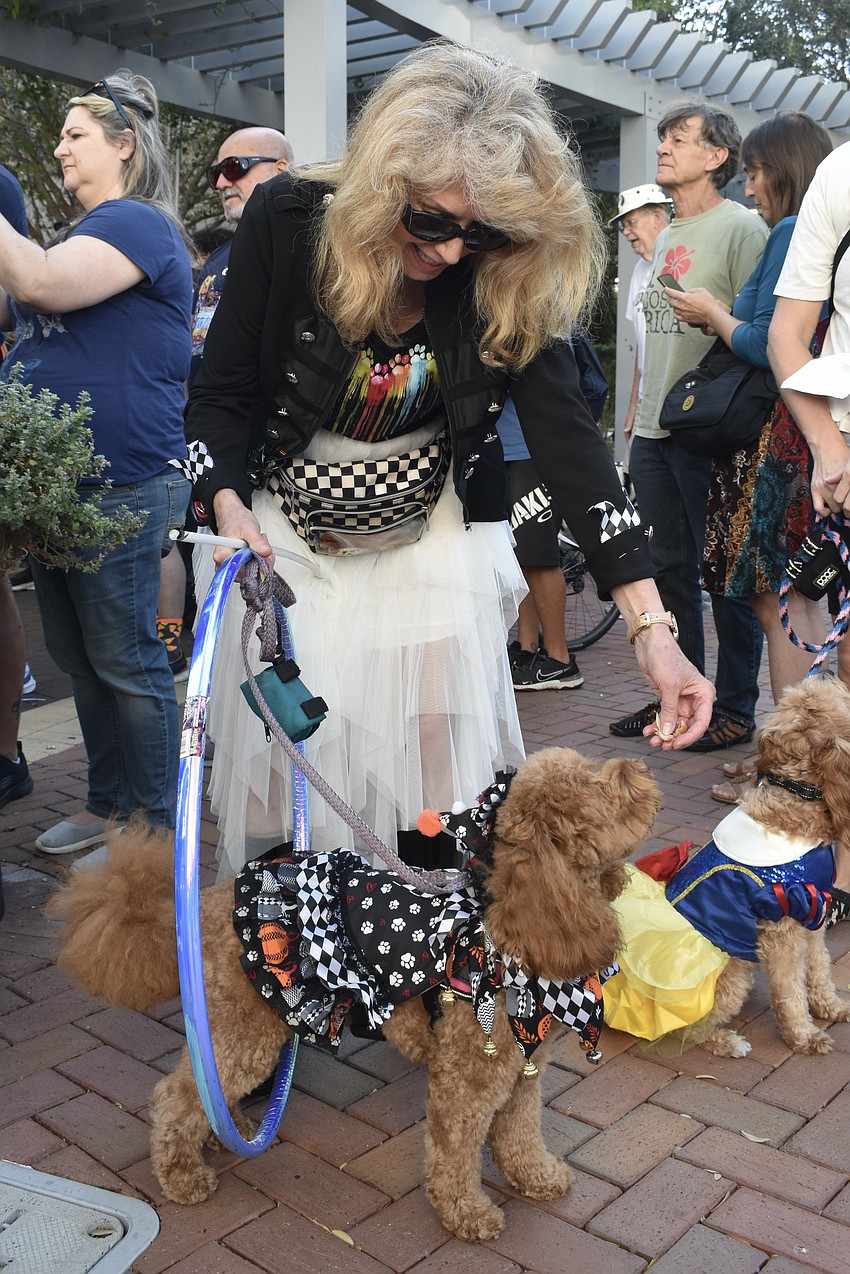 Dianne Frestel was a ringmaster, while her dog Pearl was the clown.