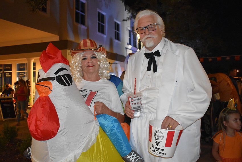 Colonel Sanders made a cameo at Boofest. Braden Woods resident Dot Turpin is riding the chicken, and Blane Turpin is the colonel.