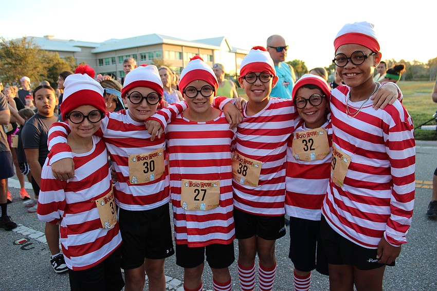 The Florida Premier Under 13 soccer team was represented at the Boo Run, including Bryce Yeater, Luke Mazurkiewicz, Henry Windhorst, Jayden Campos, Connor Mulligan, and Trey Maxey.