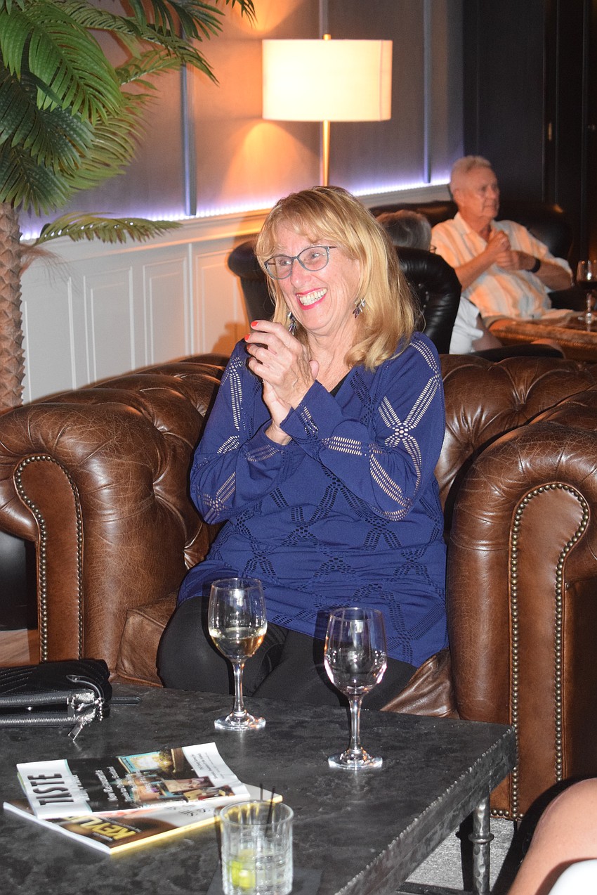 Connie Darrah at Club Leaf and Bean's community get-together.