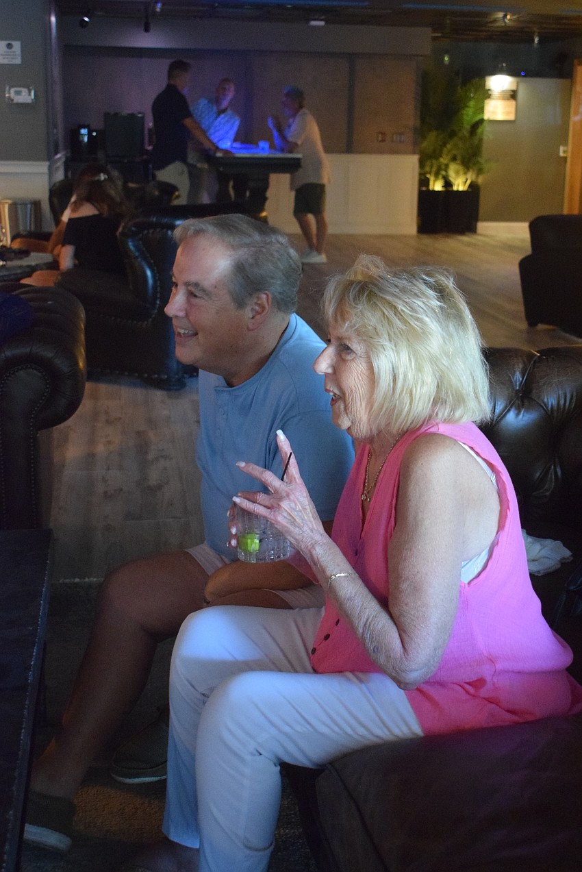 Dan and Betty Calello at Club Leaf and Bean's community get-together.