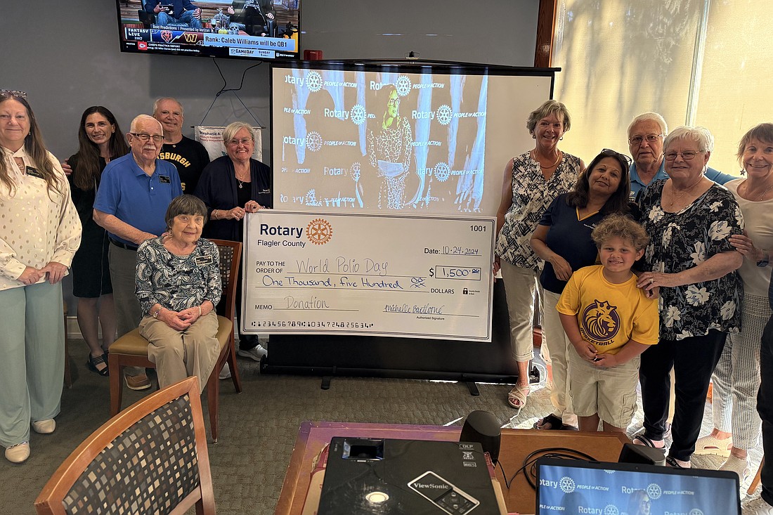 The Rotary Club of Flagler County raised $1,500 for World Polio Day. Courtesy photo