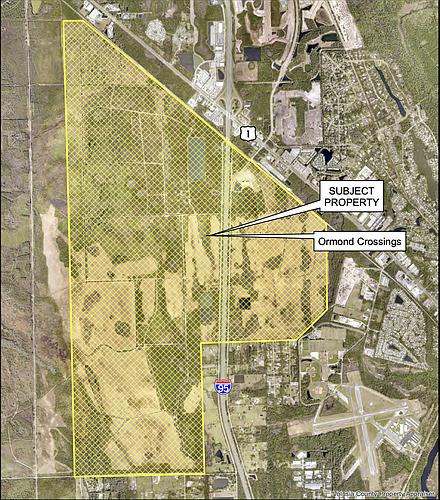 A map showing the Ormond Crossings' property. Courtesy of the city of Ormond Beach