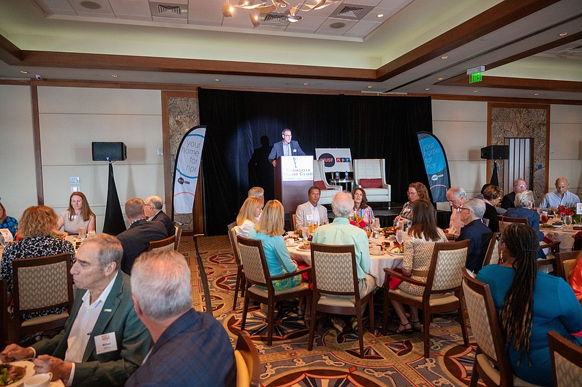 WUSF Editorial Director Julio Ochoa welcomes guests.