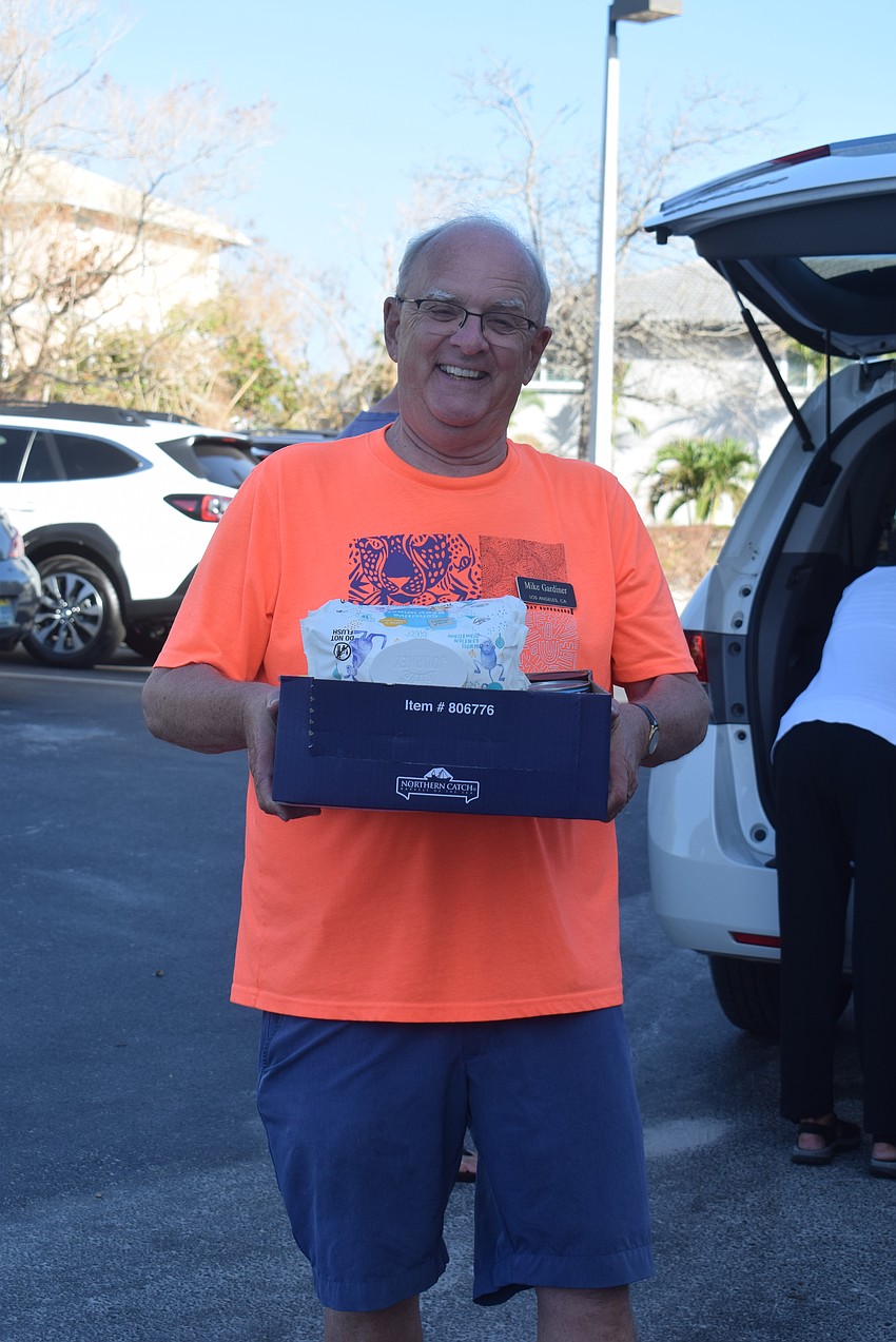 Michael Gardiner at the Christ Church food drive.