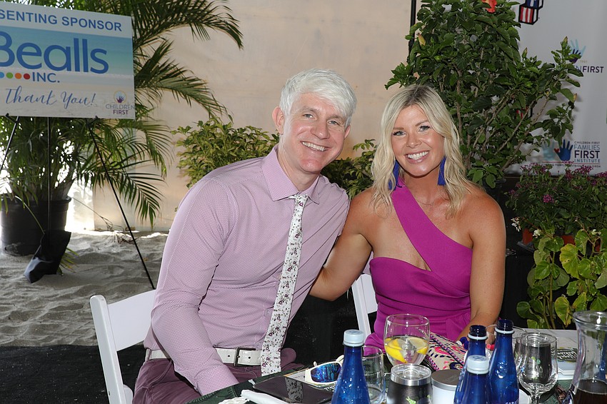 Matt and Krystel Beall of Bealls Department Stores presented the annual Flip Flop & Fashion event held in the sand at Sharky's on the Pier.