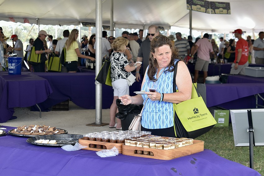 Kay LaRue is visiting Lakewood Ranch from Pittsburgh and deciding between bread pudding and tiramisu.