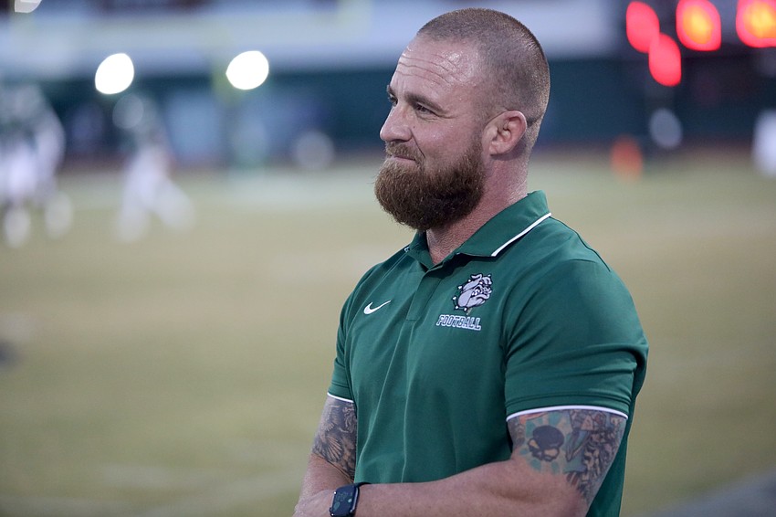 FPC Principal Bobby Bossardet watches the school's first Hall of Fame ceremony during the school's 50th anniversary celebration in 2024. File photo by Brent Woronoff