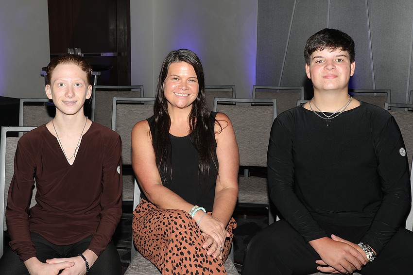 Michael Trubkin, 13, Jessica Hughes and Xavier Hugues, 15