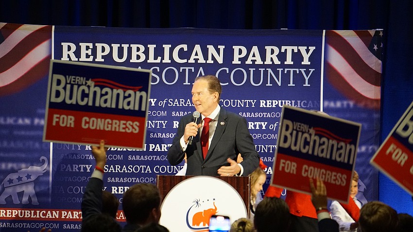 Congressman Vern Buchanan was one of many Republican candidates who spoke after securing a win on Nov. 5, 2024.