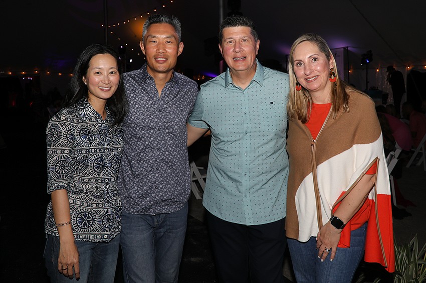 Janna and Joshua Kim with Albert and Nicole Perrella