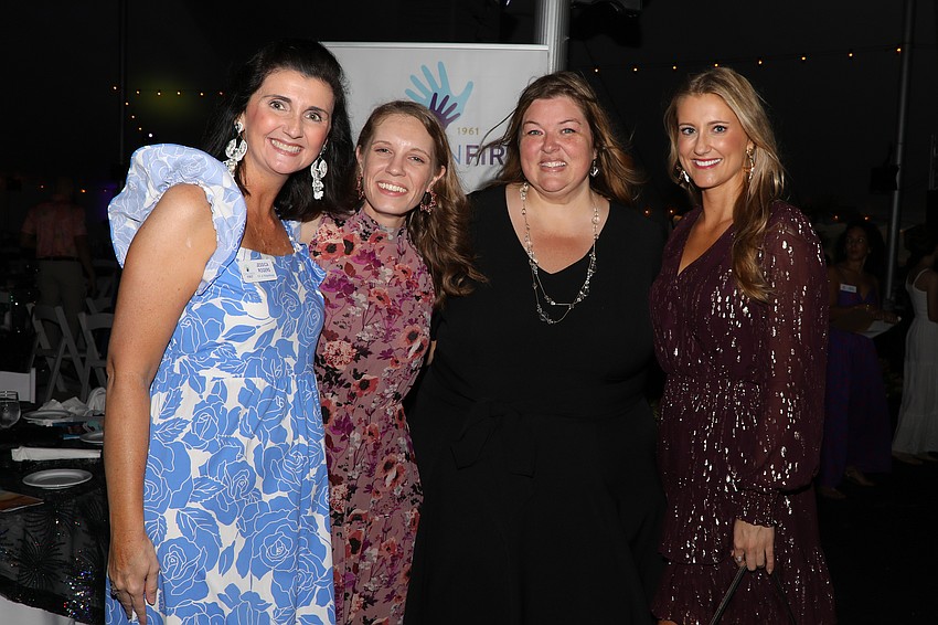 Children First staff greet guests: VP of Philanthropy Jessica Rogers, Assoc. Dir. of Communications Evan Ackerman, Philanthropy Engagement Officer Linda Bair and Assoc. Dir. of Donor Relations Alyssa Simon