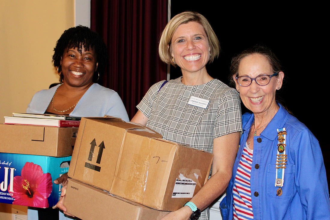 Anita Brooks, Lindsey Elliot and DAR Regent Susan Demorsky. Courtesy photo