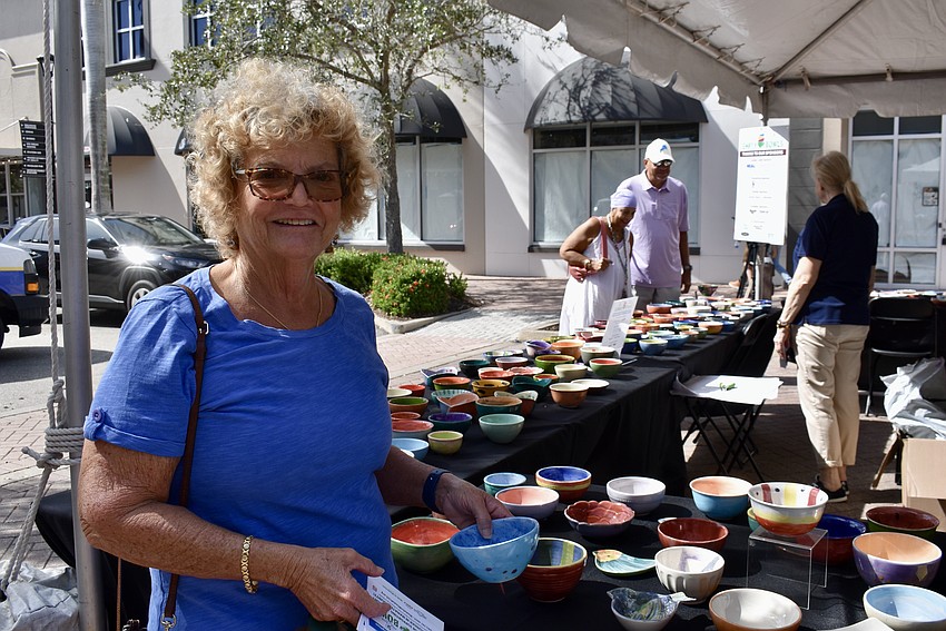 Palmetto's Tina Fisher has a bowl for every occassion because she's attended so many Empty Bowl events.