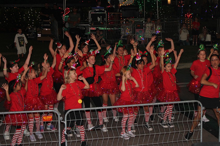 It was a night for dance at the Santa's Grand Arrival Parade at the Mall at UTC.