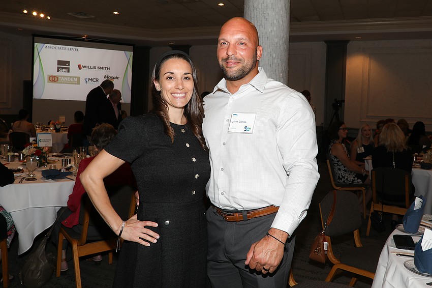 Nursing student Brittany DeMars enjoys the luncheon with husband, Jason Gomes.