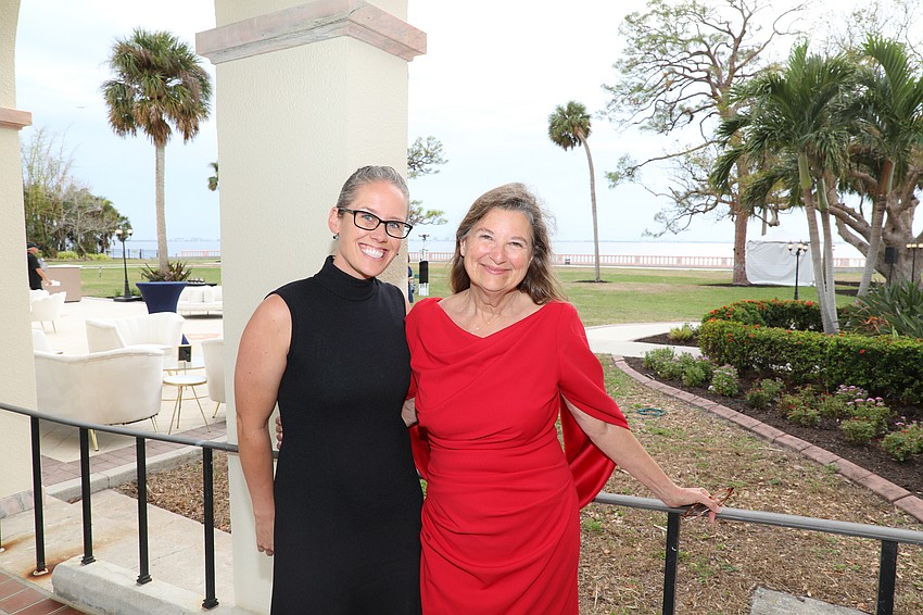 Student speaker Lisa Carbary with Heidi Harley.