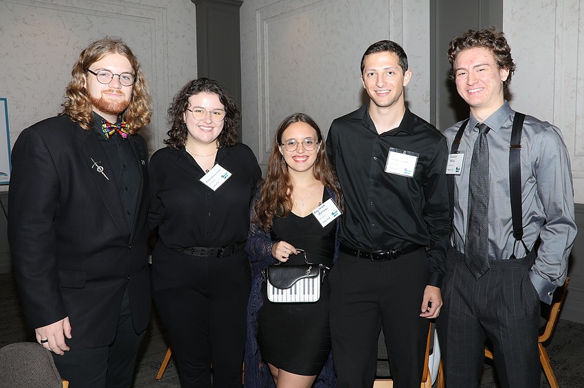SCF music majors include Tanner Stephens, Rachel Demoranville, Augustina Messori, Jacob Rodriguez and Random Goethe.