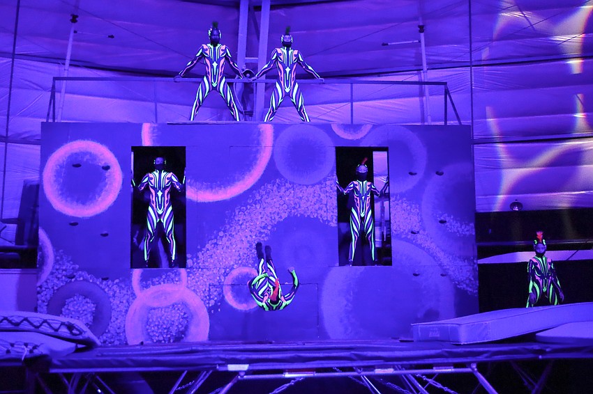 Sailor Circus performers at the Wonder-ous kick off party held at Sailor Circus Arena on Nov. 8 with 120 guests in attendance.