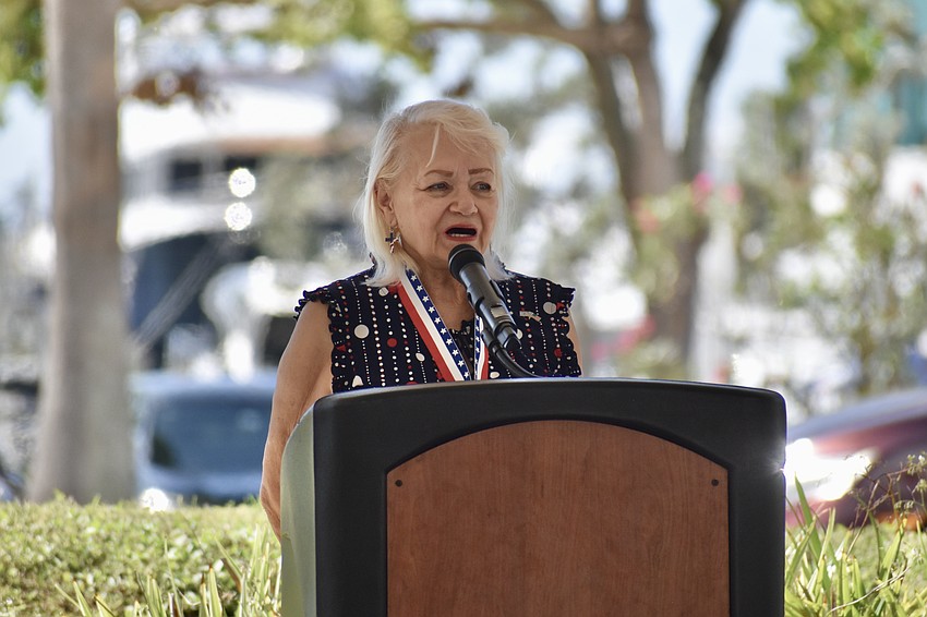 Master Sgt. Barbara Vaughn, who spent 28 years in the Air Force, Air Force Reserves and Air National Guard, was honored as the female veteran of the year.