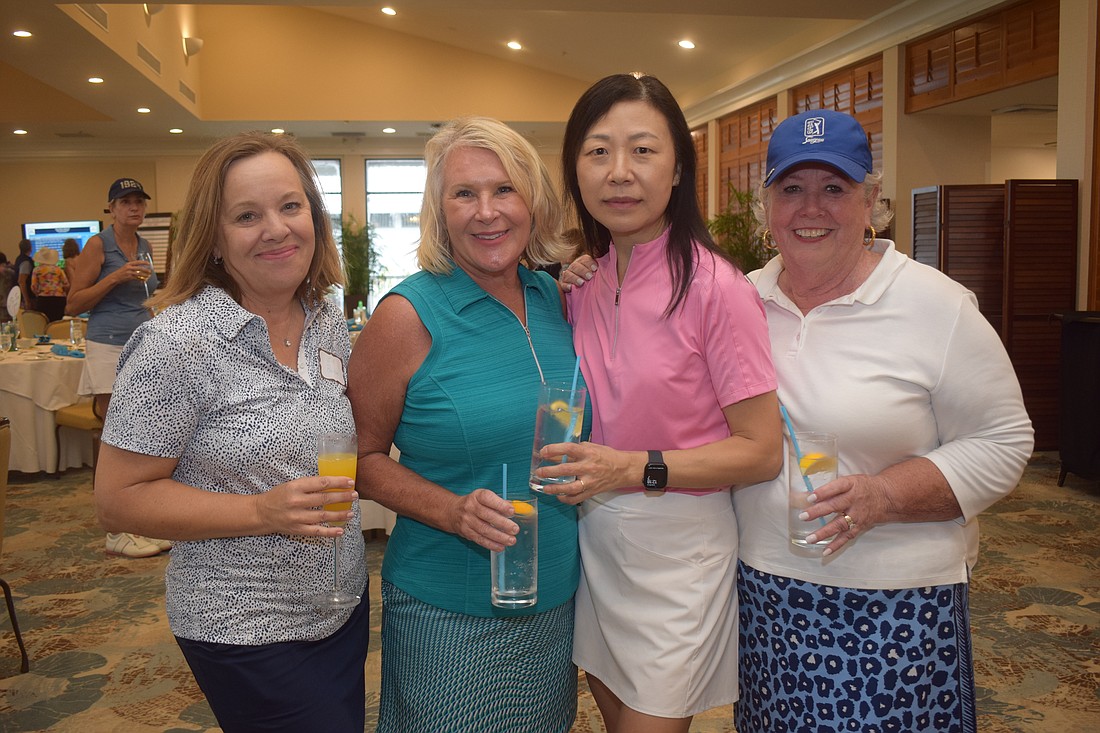 Jill Reiter, Paula Kapp, Shawna West and Ricki Harvey at the Welcome Back Key-Niners lunch.