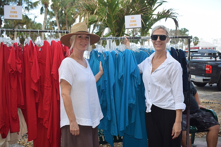 Kendra Kosnick and Allison Castilow from Oh My Gauze during the St. Armands Circle Festival.