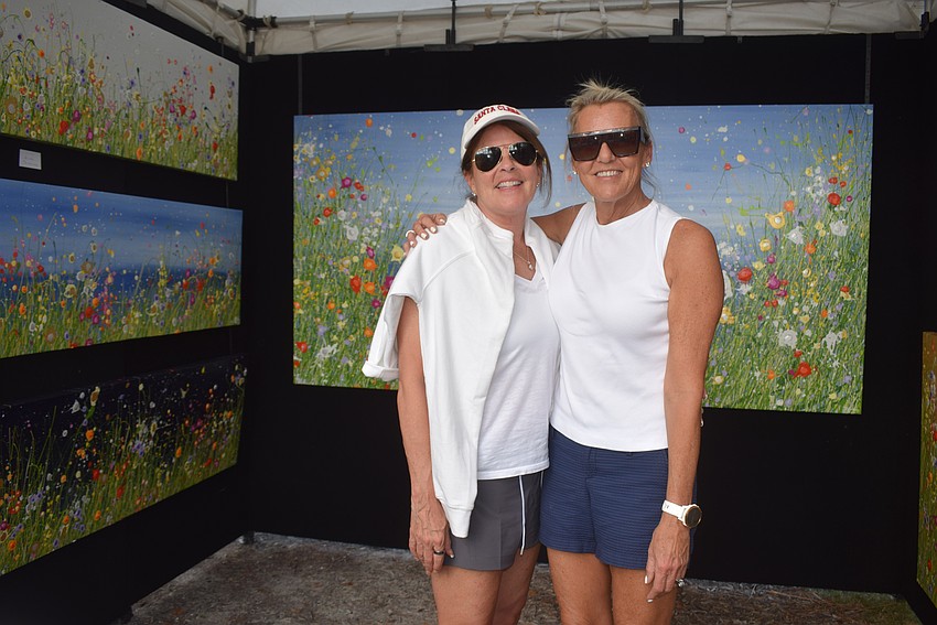 Julie Eckert and Mary Kileen at the St. Armands Circle Art Festival.