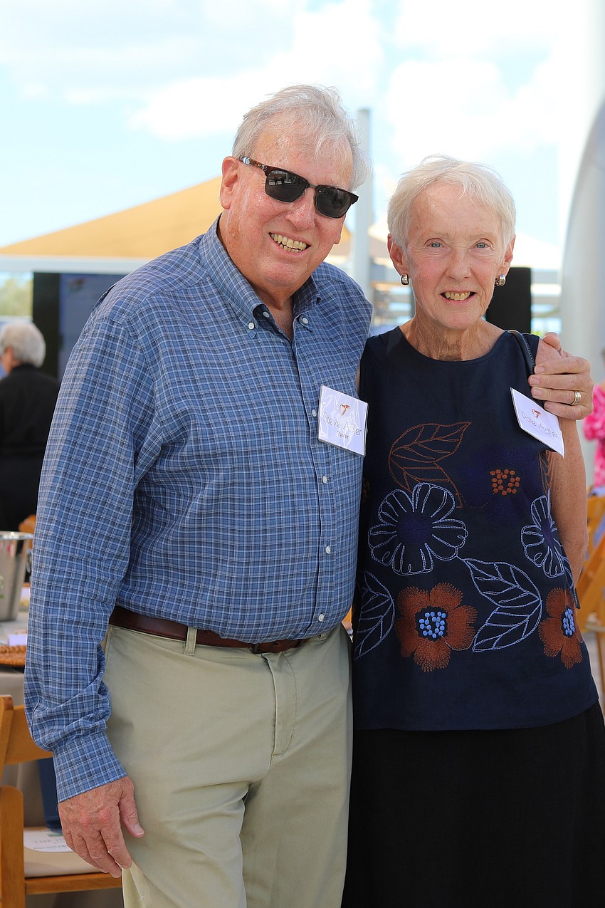Steve and Dale Adler enjoy the Calypso/Reggae mix on the steel drums.