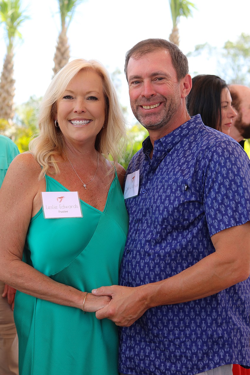 Trustee Leslie Edwards and Charlie Whippo.