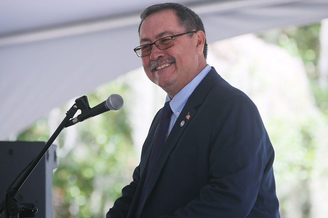 Deputy Mayor Harold Briley speaks during OMAM's annual Veterans Day Tribute on Monday, Nov. 11. Photo by Jarleene Almenas