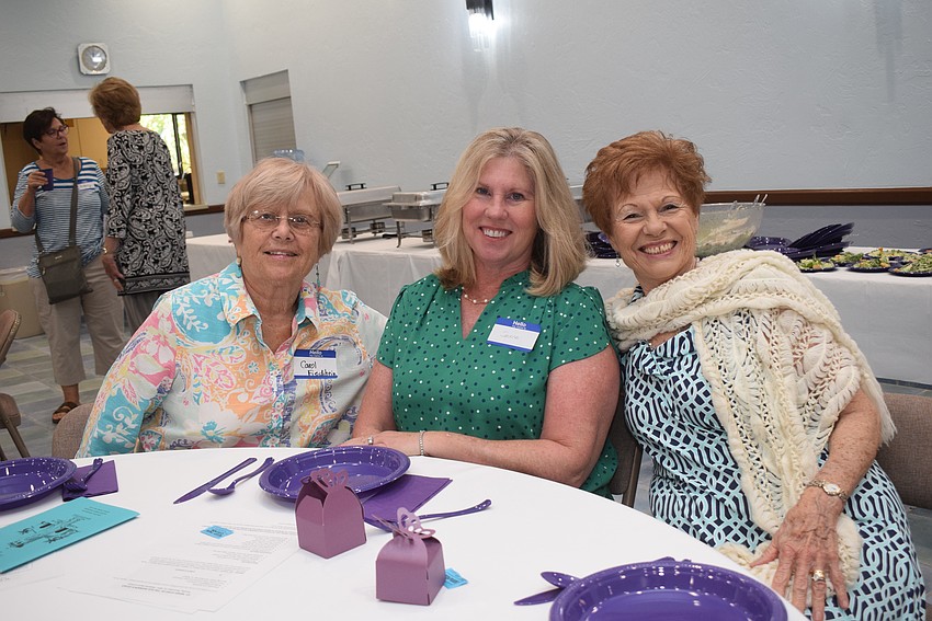 Carol Fischbein, Susan and Georgianna Vicari at the St. Marys Women's Guild welcome back lunch.