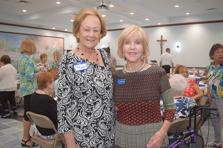 Cindy Noble and Susan Gilmore-Clarke at the St. Marys Women's Guild welcome back lunch.