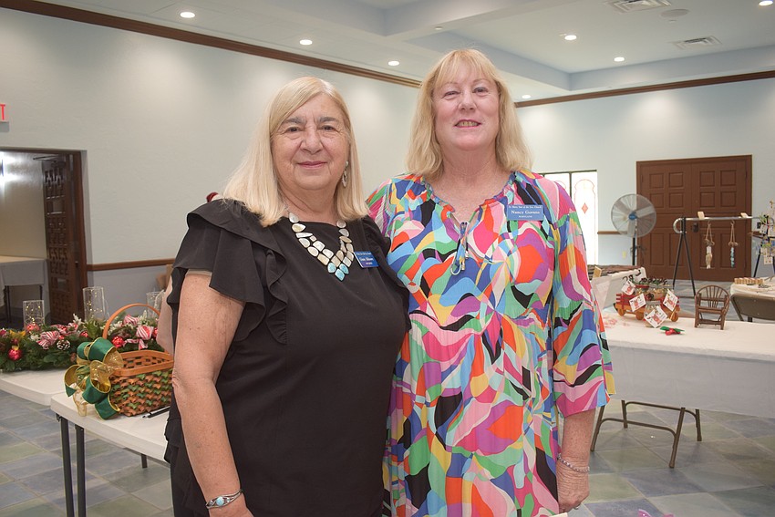 Ginny Akhoury and Nancy Gornto at the St. Marys Women's Guild welcome back lunch.