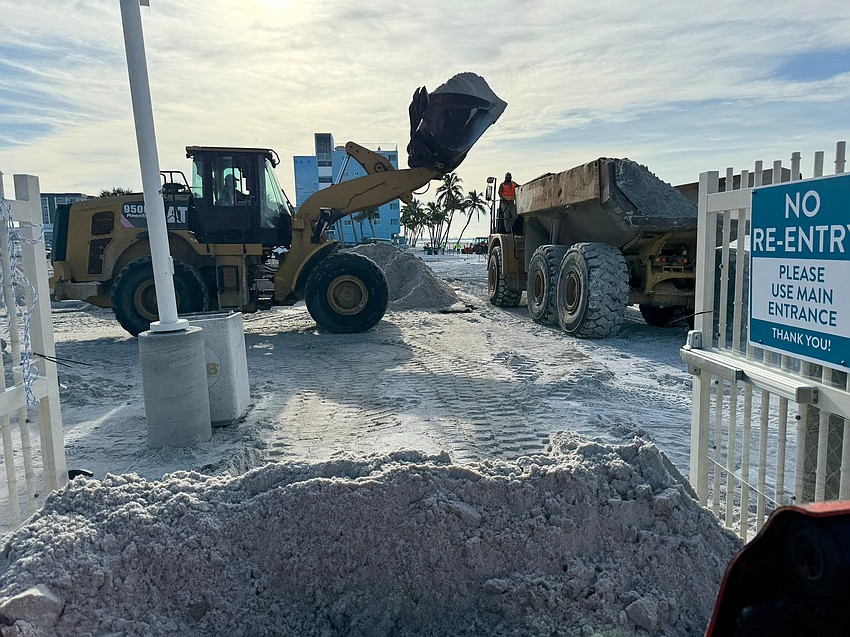 Crews from Aeret helped clean up Margaritaville Beach Resort Fort Myers Beach after Hurricane Helene.