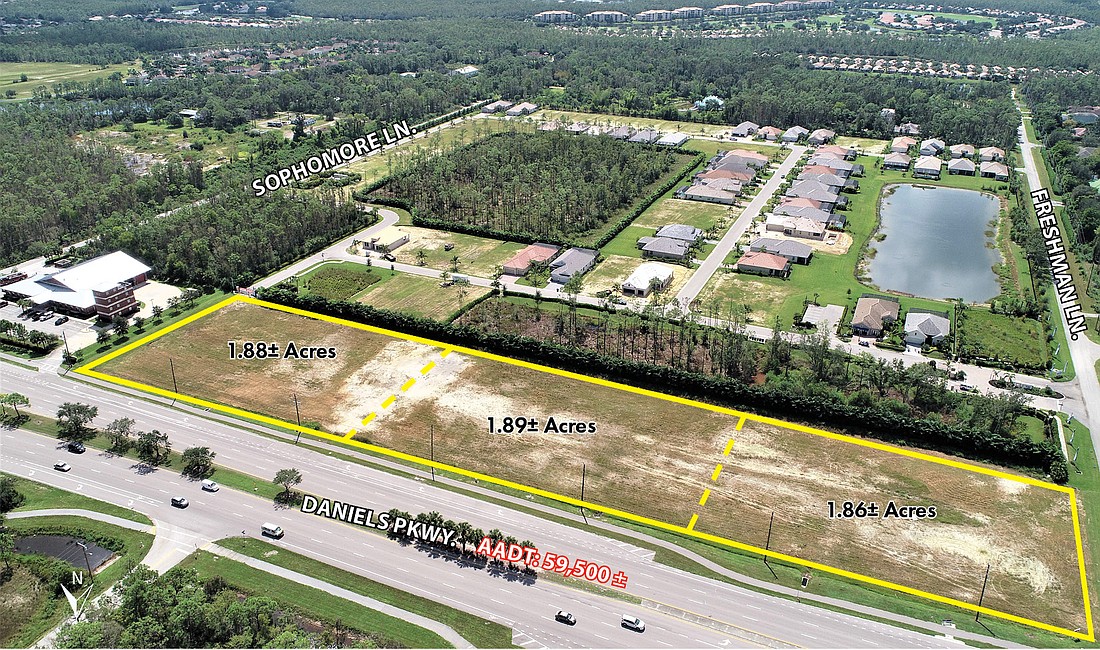 A commercial strip of land in Fort Myers has been sold to a Miami company.