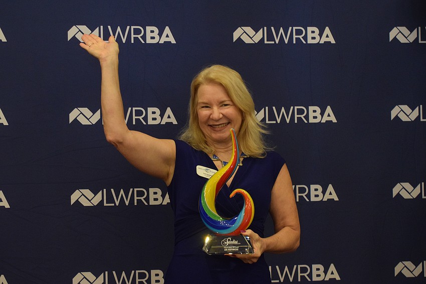 Lee Kotwicki of State College of Florida, Sarasota-Manatee says her first event with the Lakewood Ranch Business Alliance was the Sandies. Now she's celebrating winning the Above and Beyond award.