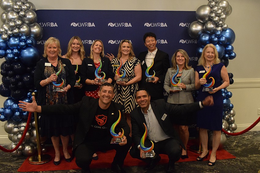 Lakewood Ranch Business Alliance's Sandies award winners celebrate.