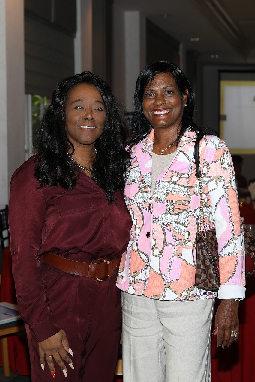 Director of Community Engagement and Development Lori D. Benton with Kayon Parker.