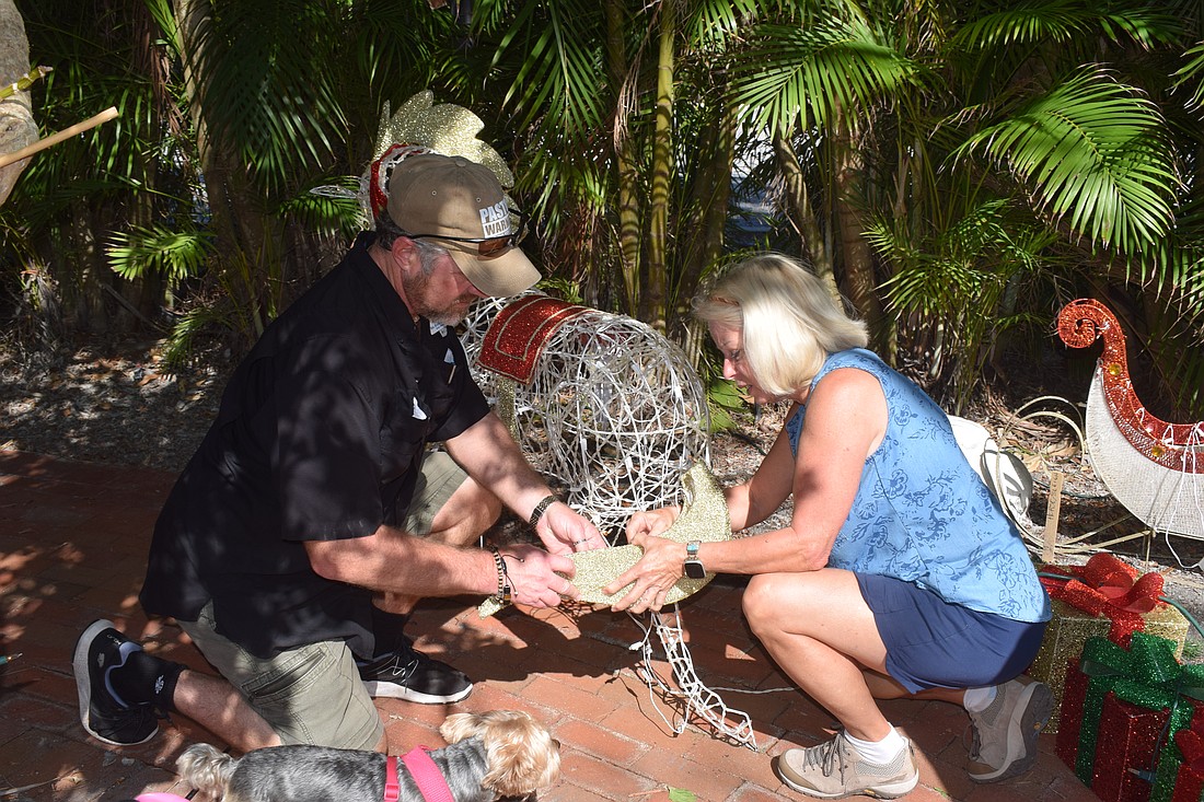 The Rev. Brock Patterson and Linda Crouse at the Longboat Island Chapel.