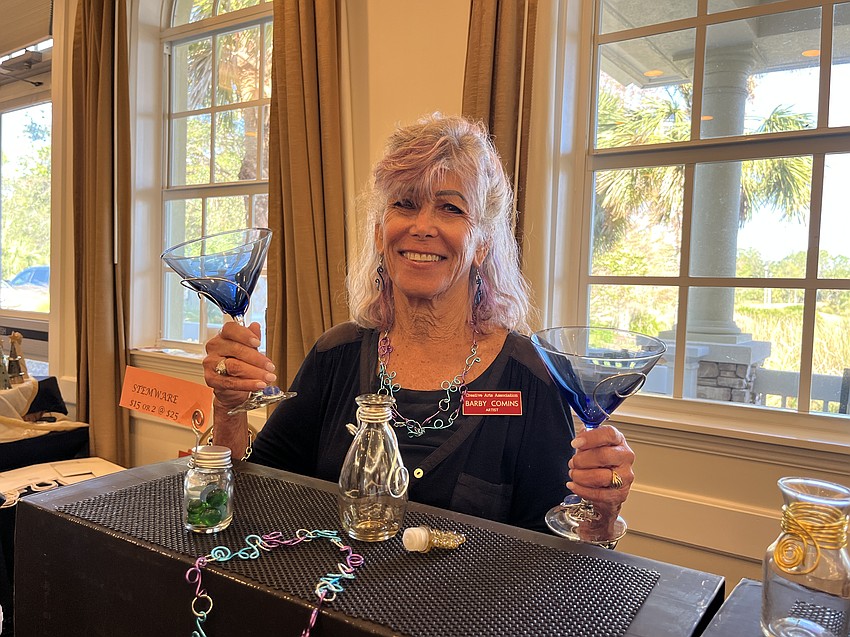 Palma Ranch's Barby Comins says there has been a great turnout at the Creative Arts Association of Lakewood Ranch's fall art show.