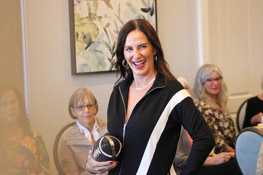 Kathy McElligott enjoys her sporty look.