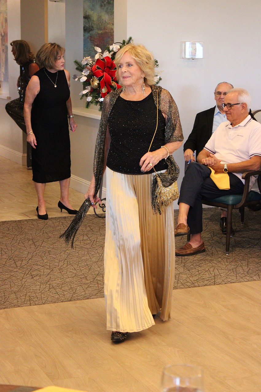 Becky Curtain is the height of elegance with her outfit during the Waterlefe Fashion Show.