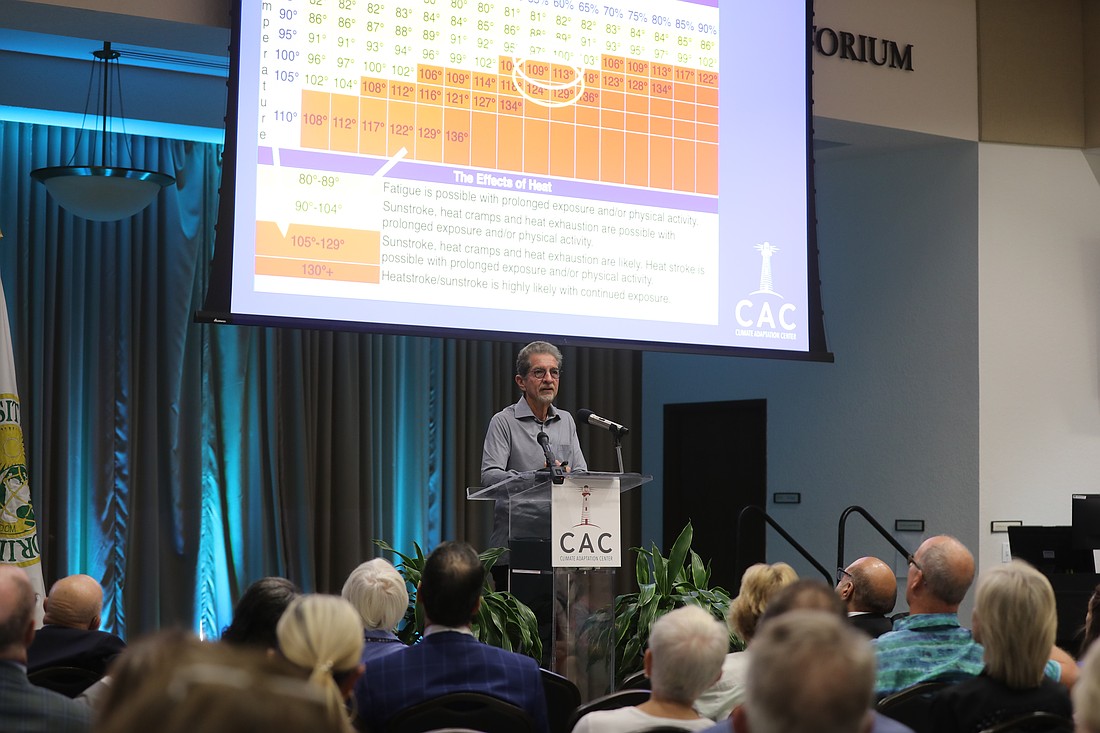 Climate Adaptation Center CEO Bob Bunting speaks at the 2024 Annual Florida Climate Conference.