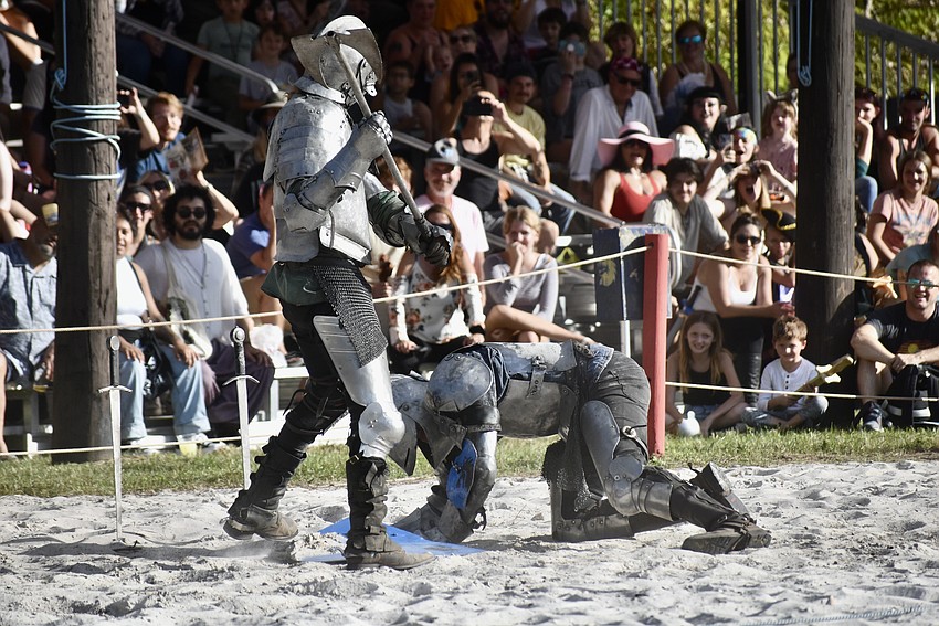 A joust goes into its final dramatic moment.