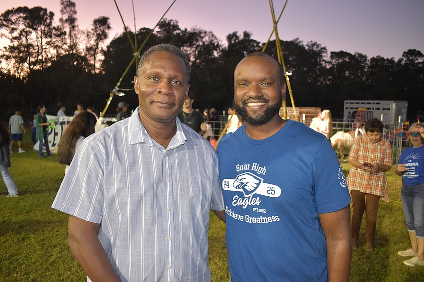 Ken Freeman, board chair of Boys & Girls Clubs of Sarasota and Desoto Counties, and  McIntosh Middle School Principal McHenry Lerebours