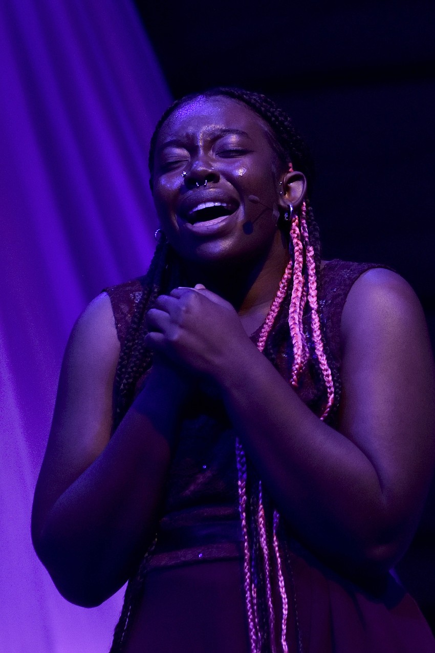 Amillia Samuels, 19, performs with Westcoast Black Theatre Troupe.