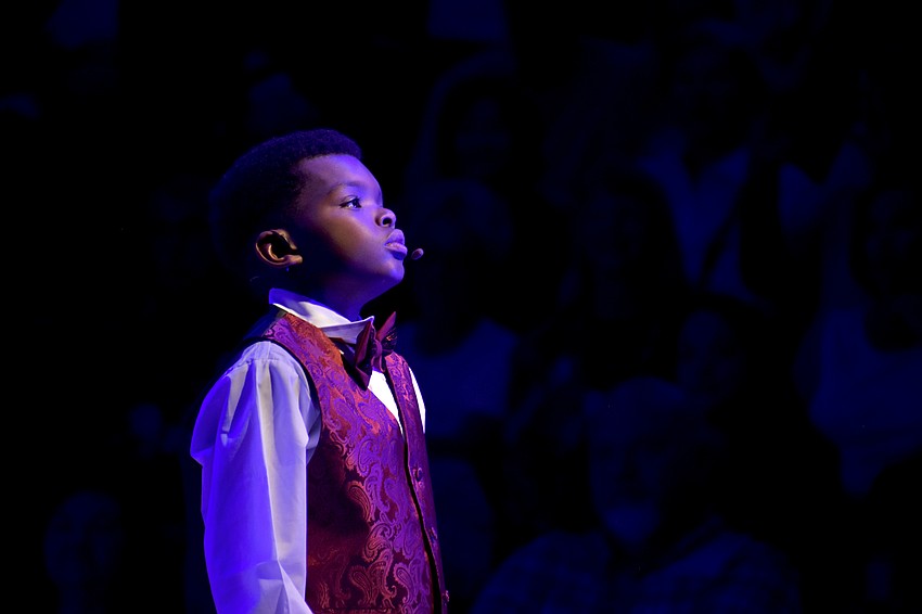 Keegan Belvin, 11, performs with Westcoast Black Theatre Troupe.