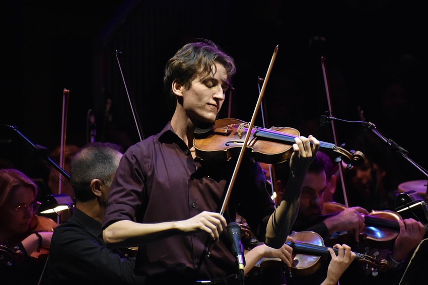 Violin soloist Nicholas Hammel was featured during a performance of 