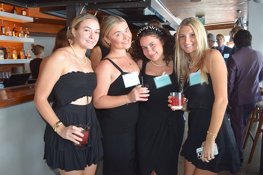 Meg Brown, Alexa Gettel, Kennedy Atwood and Lily Keeanan at the debuatanee event at Shore Longboat Key.