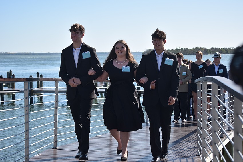 Emily Paetsch and Noah Luna at the debutante event at Shore Longboat Ke